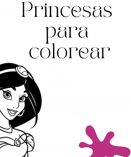 princesas para colorear EN PDF